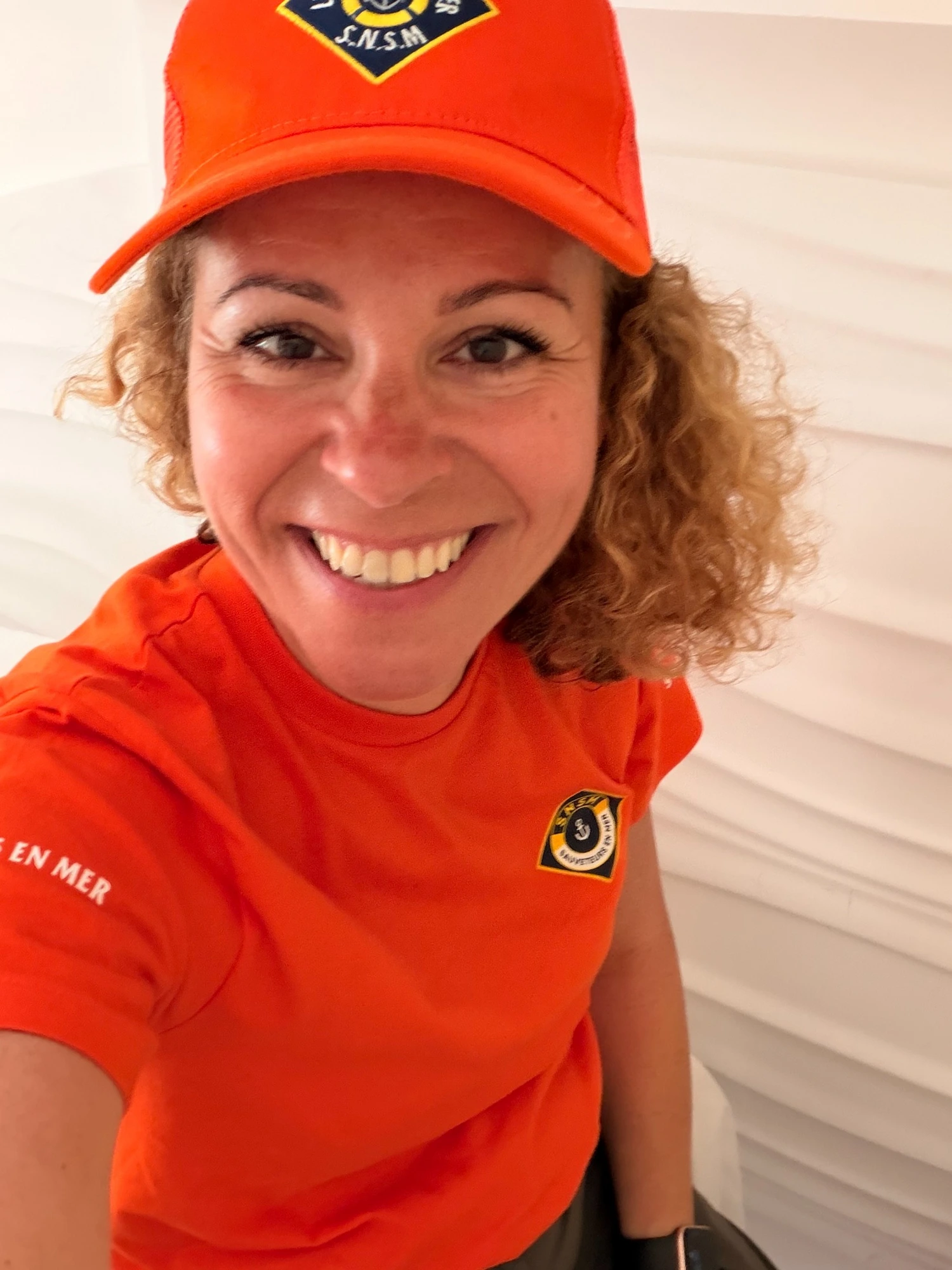 Sandra Bertholon en tenue de sauveteur en mer (SNSM)